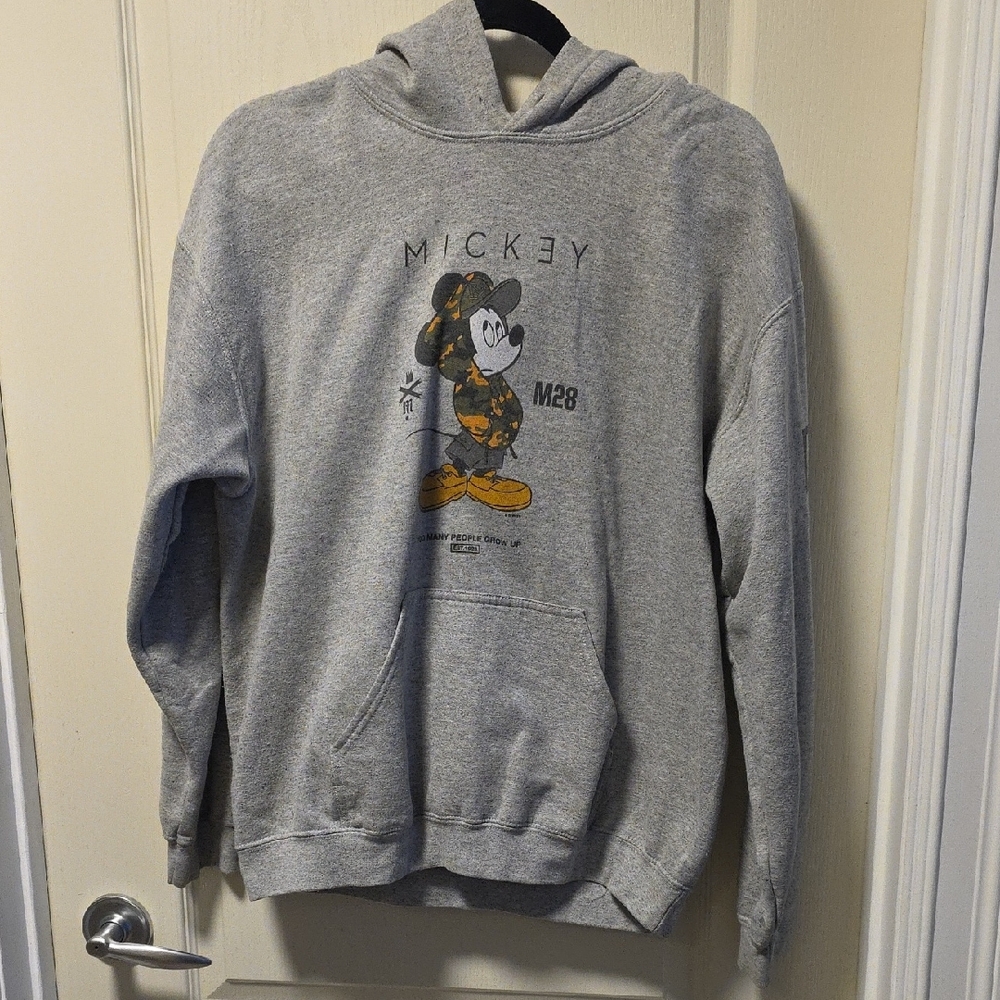 Gray Mickey Mouse Hoodie